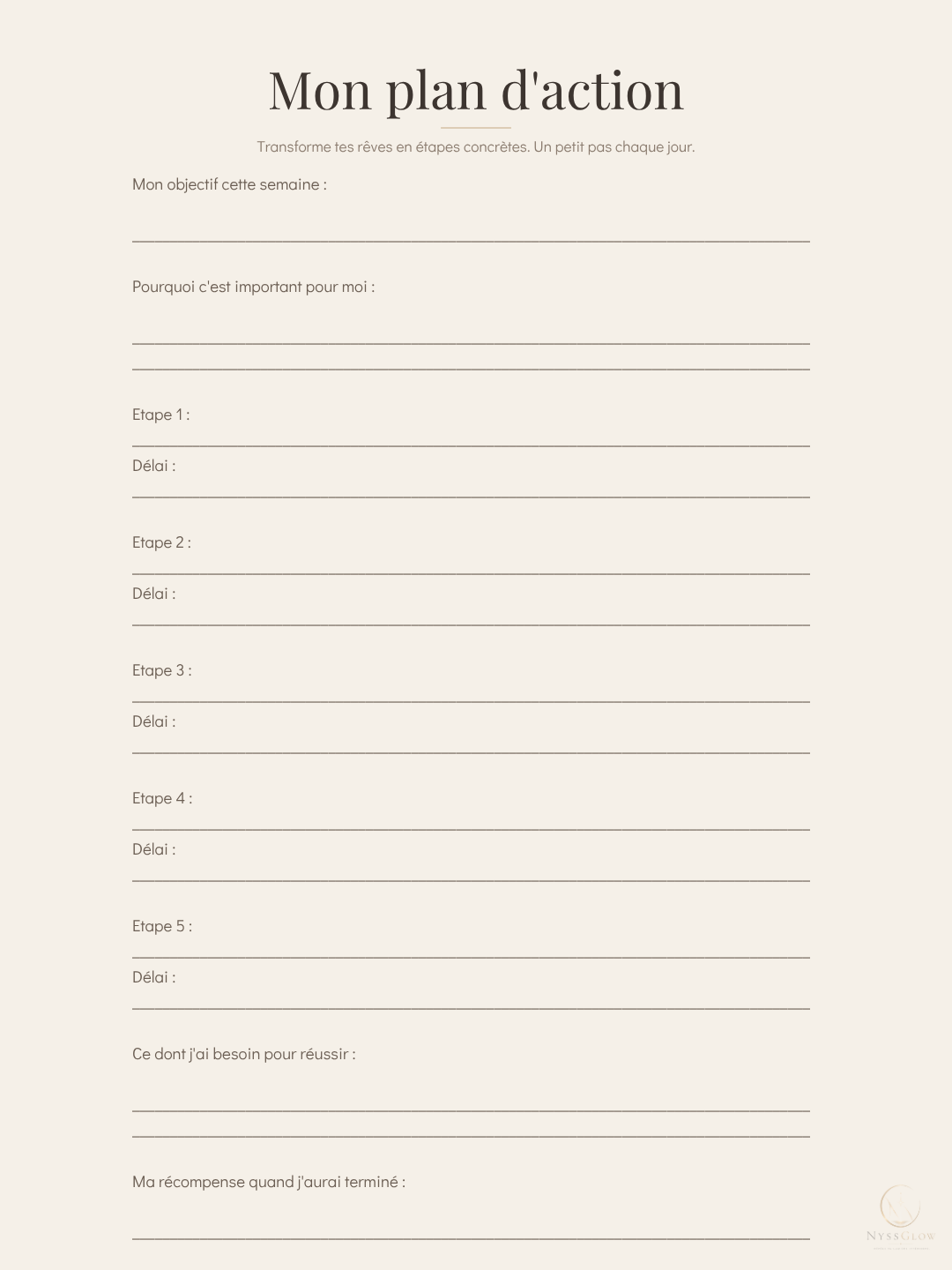 Je commence malgré tout — Journal guidé by NyssGlow